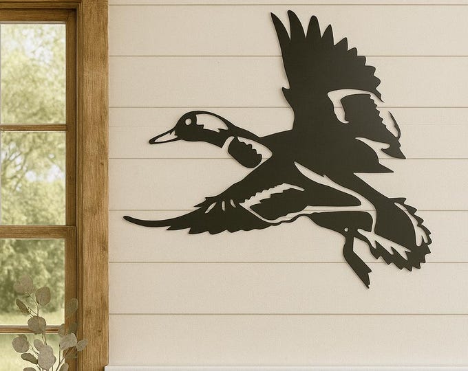 Handcrafted Duck Steel Sign - Rustic Farmhouse Decor