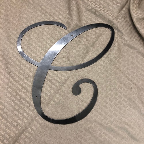 Letter C metal Wall Art Home Decor Choose 8 12 - Etsy