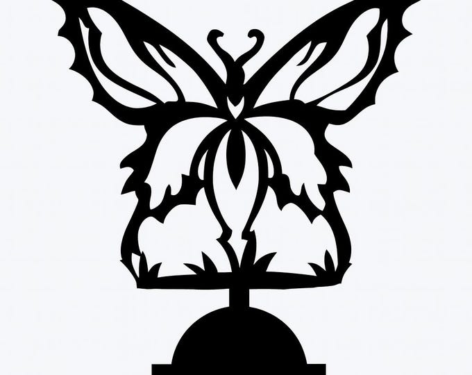 Two butterfly Candle holders cad cut file