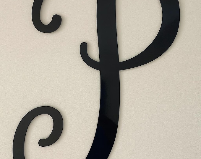 Metal letter P