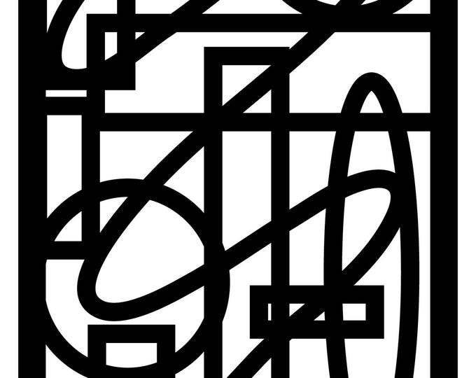 Decorative trellis of railing inserts cad cut files