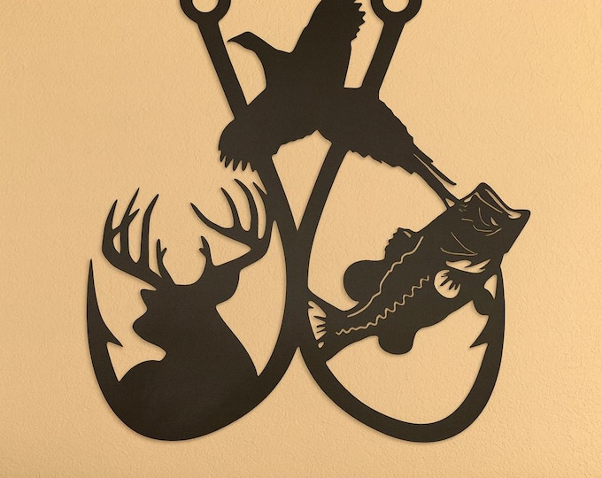 Double fishing hook deer Pheasant bass cut form 14 gauge steel