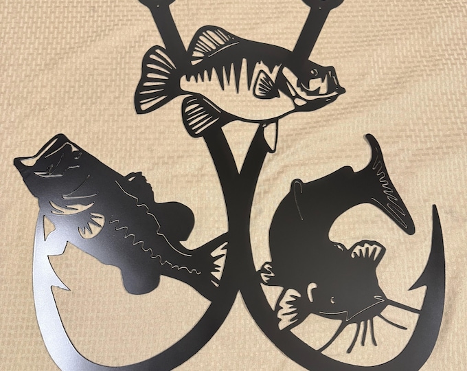 Double fishing hook bass catfish and Crappie cut form 14 gauge steel