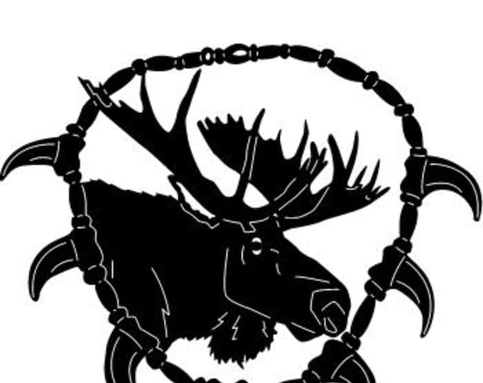 Moose, bear tooth necklace cad cut file