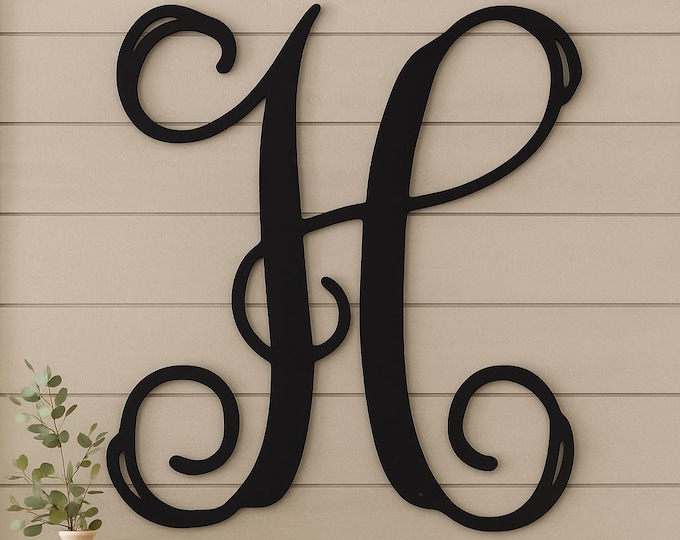 Metal letter H