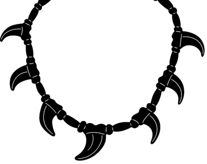 Bear tooth necklace cad cut file
