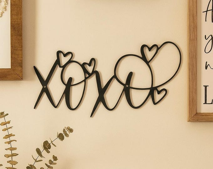 XOXO SIgn cut from 14 gauge steel