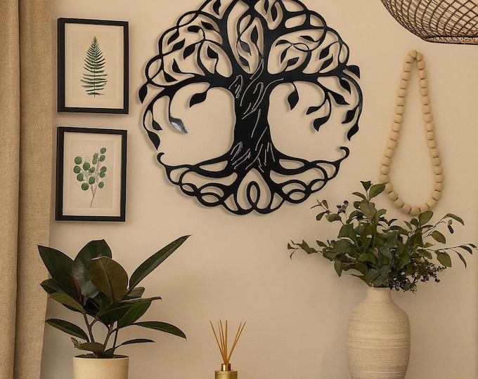 Tree of life cut from 14 gauge steel