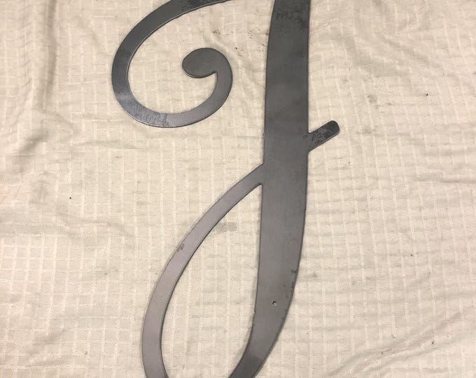 Metal letter J