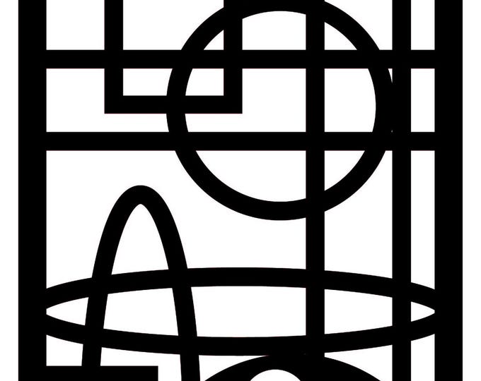 Decorative trellis of railing inserts cad cut files