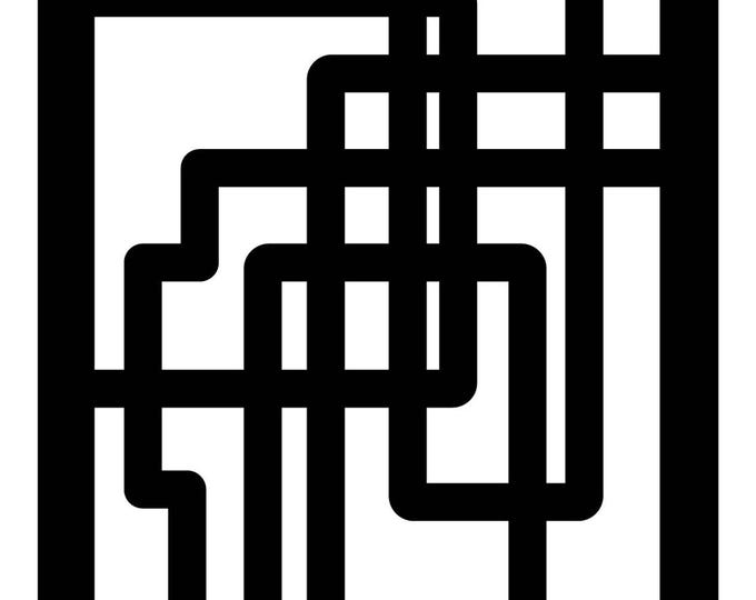 Decorative trellis of railing inserts cad cut files