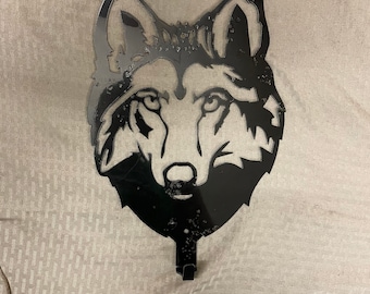 Rustic Wolf Face Wall Hook - Handcrafted from Sturdy 14-Gauge Steel