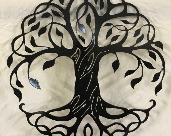 Tree of life cut from 14 gauge steel