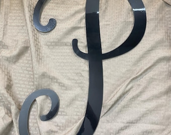 Metal letter P