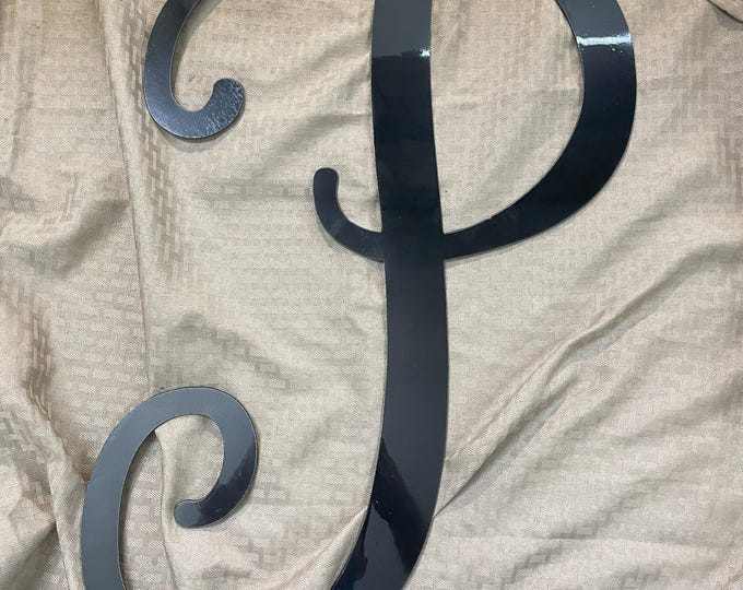 Metal letter P