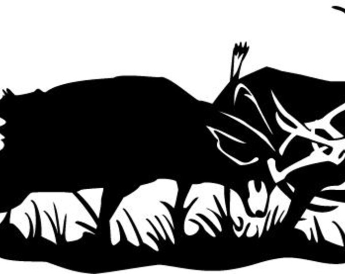 Bucks fighting cad cut file
