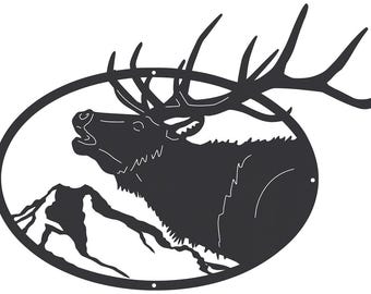 Three piece elk welcome home sign cad files