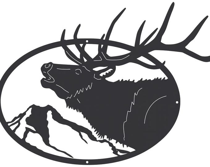 Three piece elk welcome home sign cad files