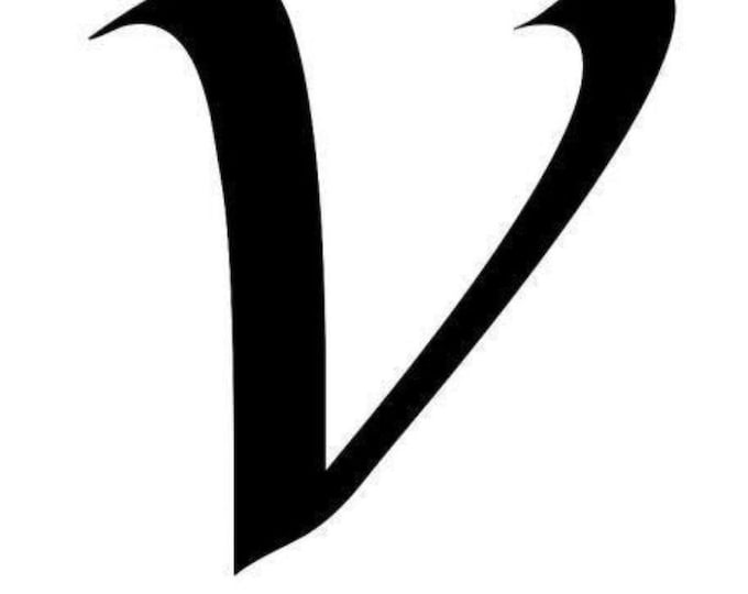 Metal letter V