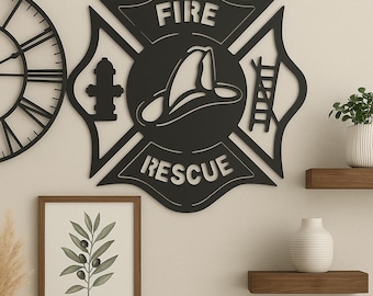 Fire and Rescue Maltese Cross Sign