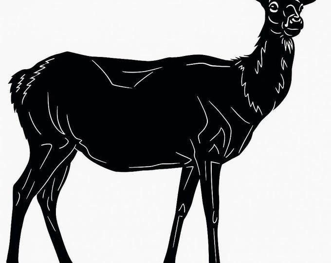 Doe Deer cad cut file