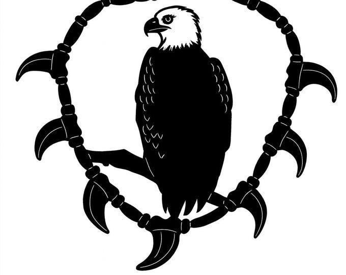 Eagle, bear tooth necklace cad cut file