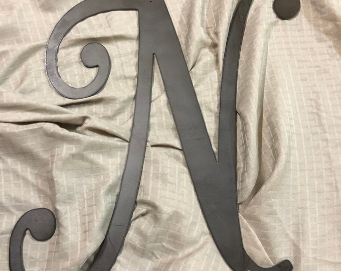 Metal letter N