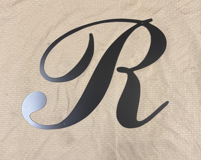 Metal letter R