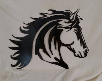 Rustic Steel Horse Head Wall Art Decor
