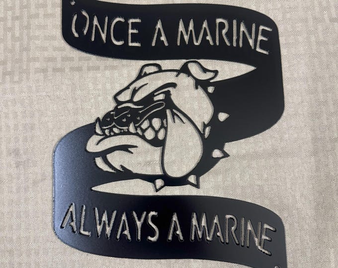 Rustic Metal Marine Sign: Industrial Wall Decor