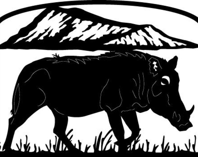 Boar outdoor scene cad cut files