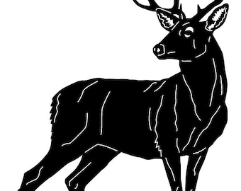 Buck deer collection cad cut file