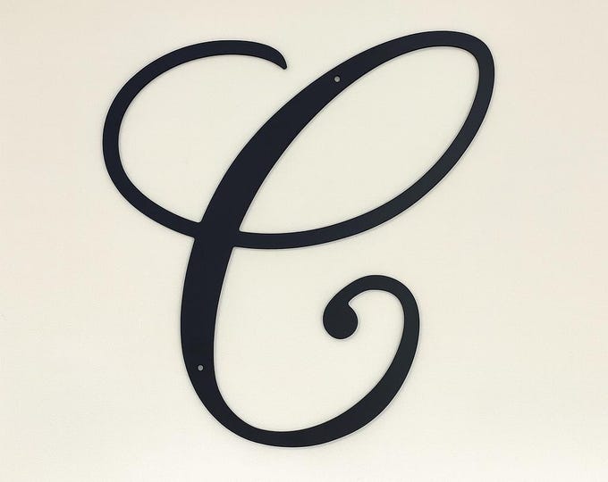 Metal letter C