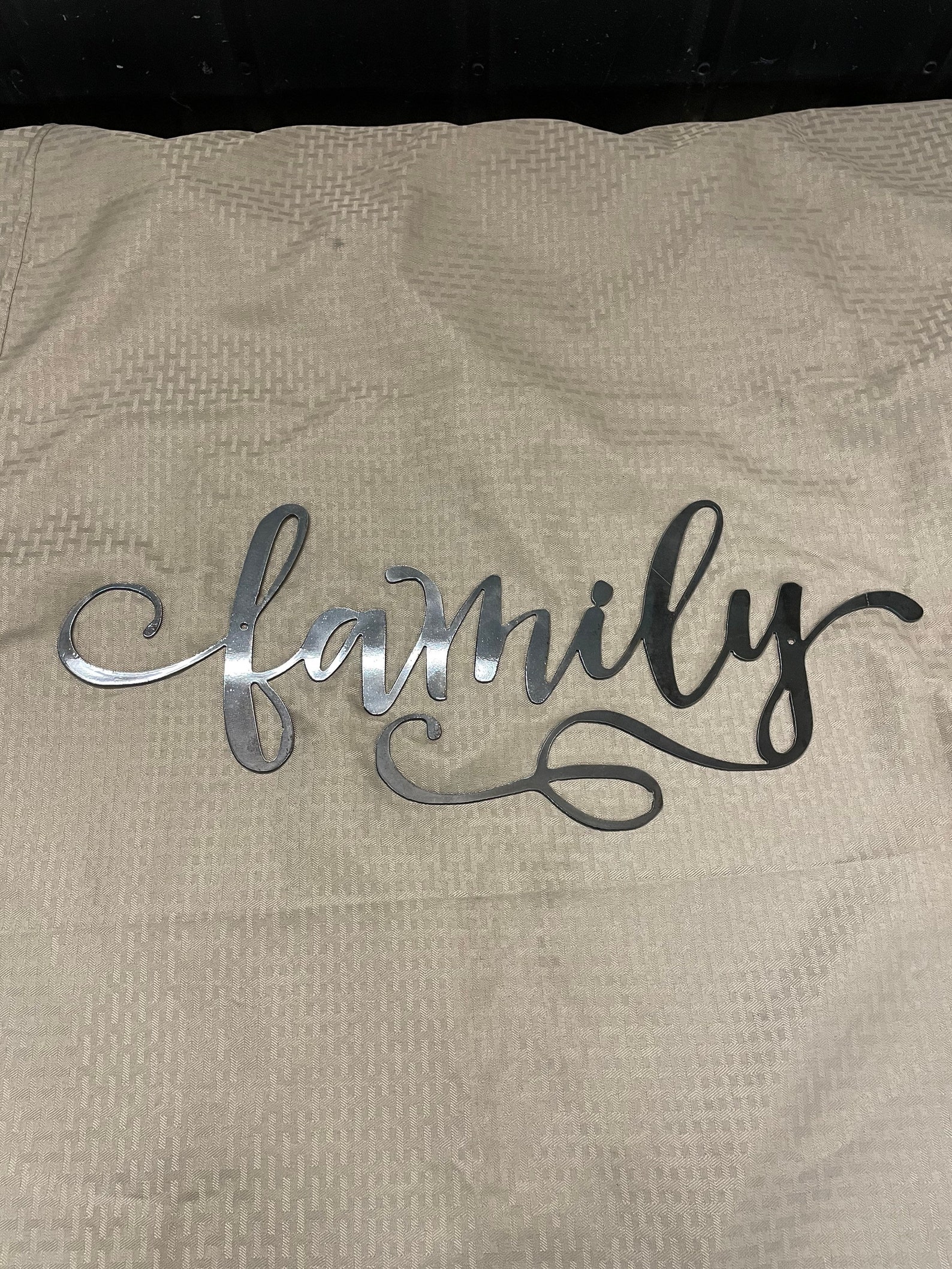 Industrial Rustic Metal Family Sign Cut From 14 Gauge Steel Etsy