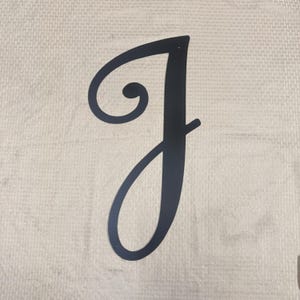 Metal letter J