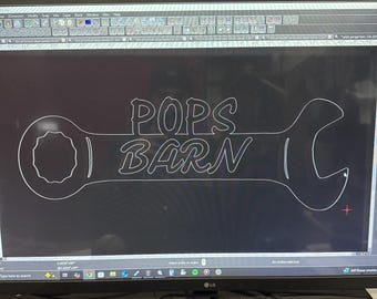 Industrial Rustic Metal pops barn wrench sign.