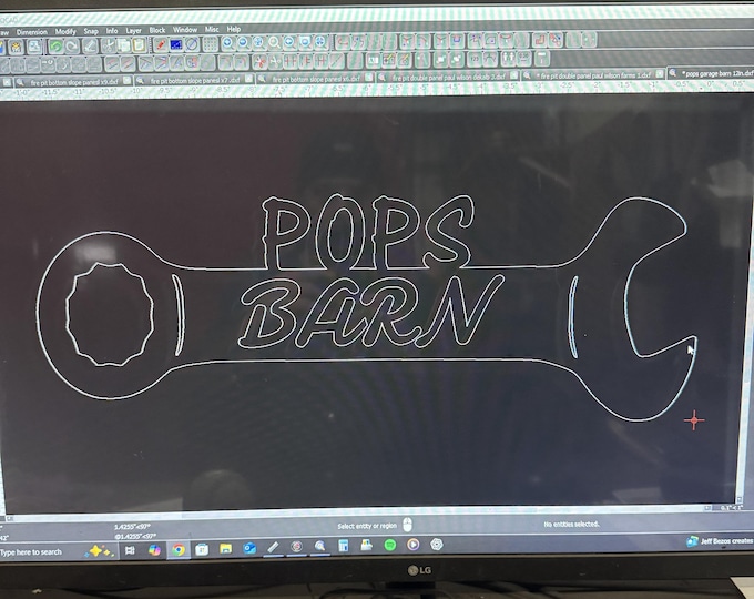 Industrial Rustic Metal pops barn wrench sign.