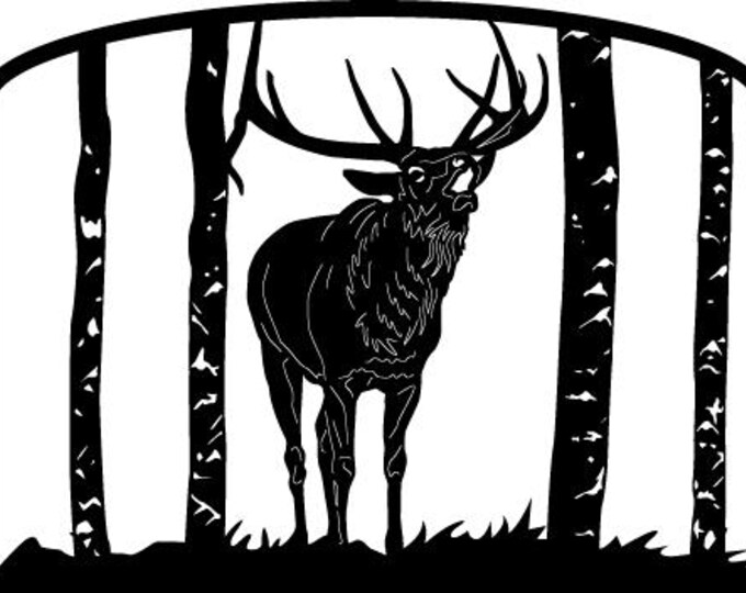 Elk outdoor scene cad cut files