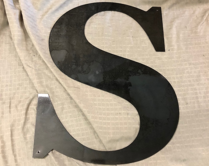 Metal letter S