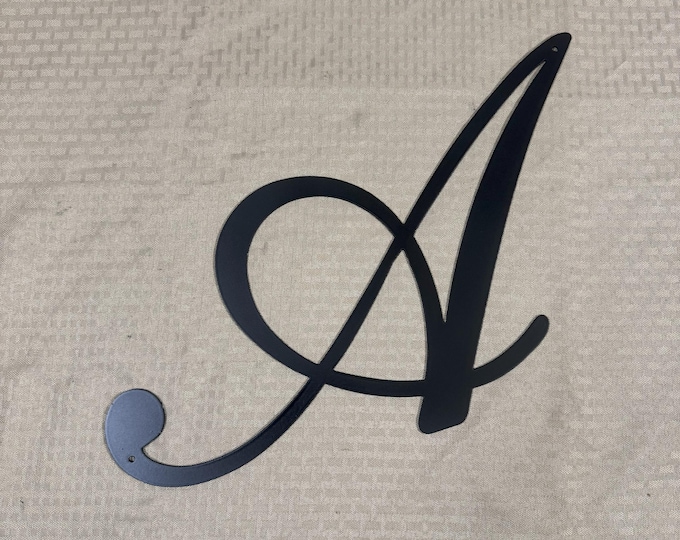 Metal Letter A: 14 Gauge Steel, Coated Finish