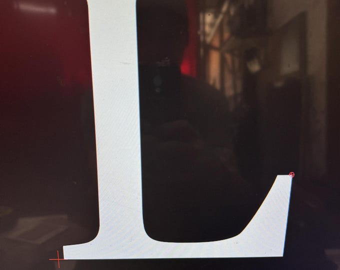 Metal letter L