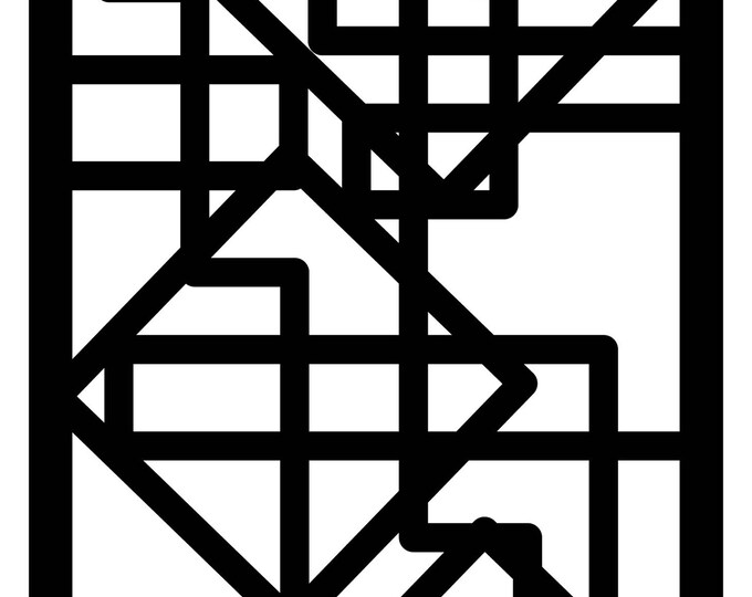 Decorative trellis of railing inserts cad cut files