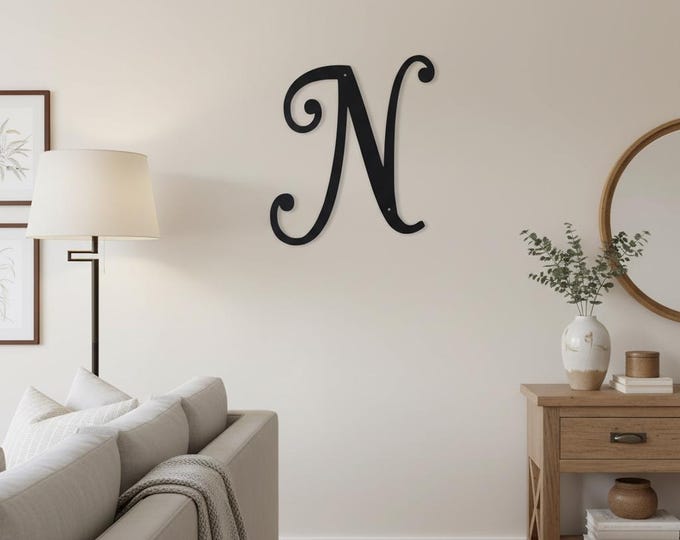 Metal letter N