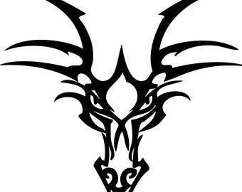 Dragon face cad cut file