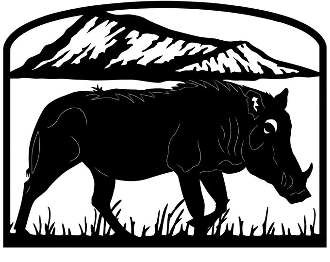 Boar outdoor scene cad cut files