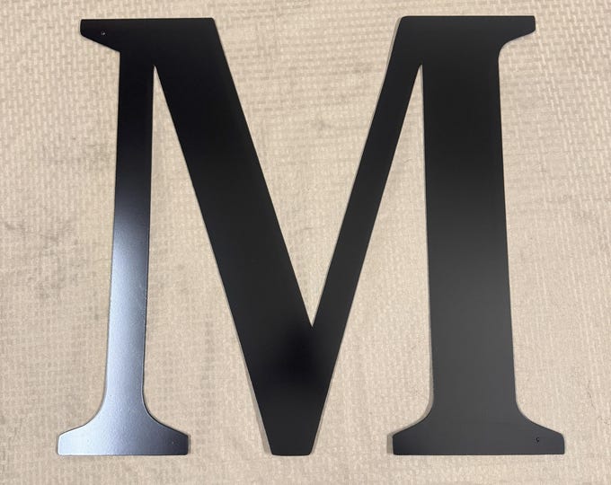 Metal letter M