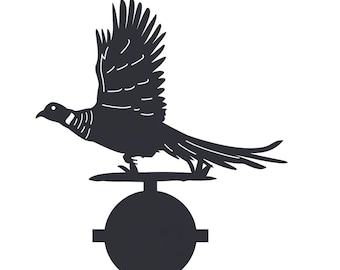 Candle holder with pheasant cad cut file