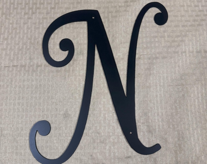 Metal letter N