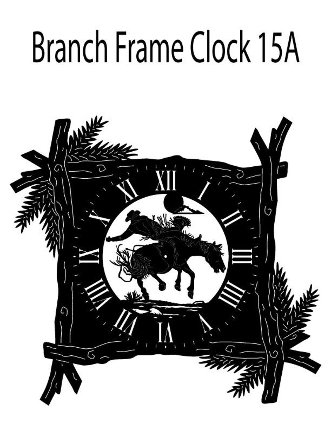 Branch Frame Clock With Rodeo Cowboy Cad Cut File - Etsy