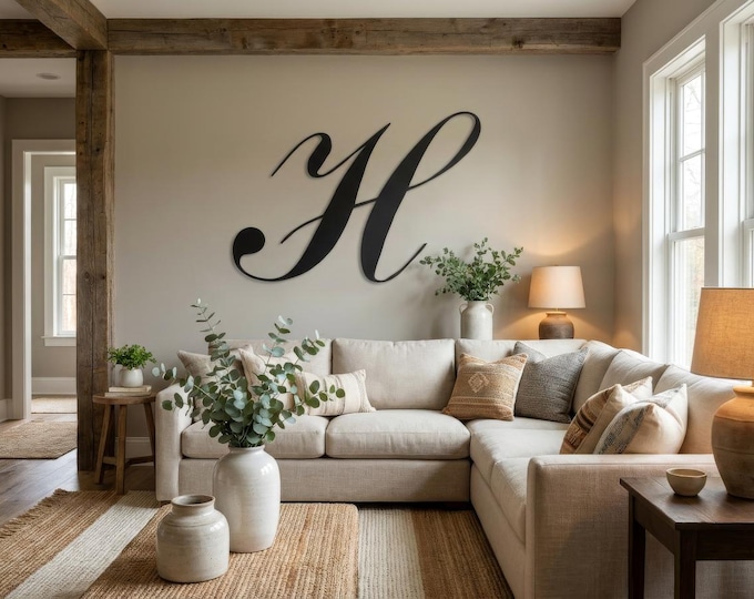 Metal letter H